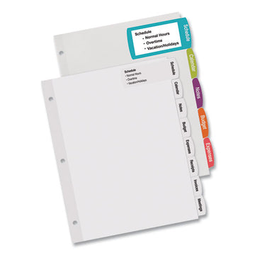 Avery® Big Tab Printable Large White Label Tab Dividers, 5-tab, Letter, 20 Per Pack freeshipping - TVN Wholesale
